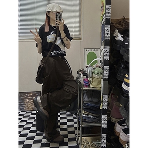B221 美式街头hiphop宽松户外工装休闲裤子 LK23116-P60 控78图片