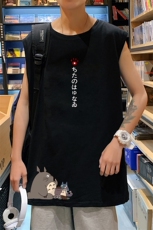 ！港风2023夏季无袖背心男加肥加大码宽松短袖T恤男BX269-P20，男装背心/马甲，电商B371