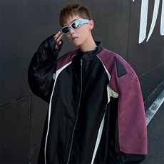 美式PU皮外套女秋冬季新款机车服加厚情侣夹克棉衣男Y156/P84，男装夹克，星座506