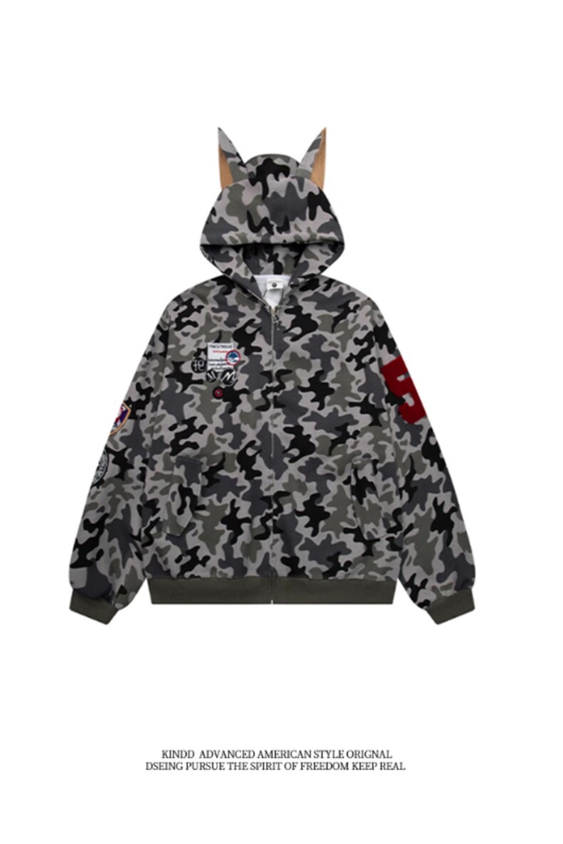 重磅工装杜宾犬开衫连帽卫衣外套WY8286特P58,男装工装外套,星座908-1
