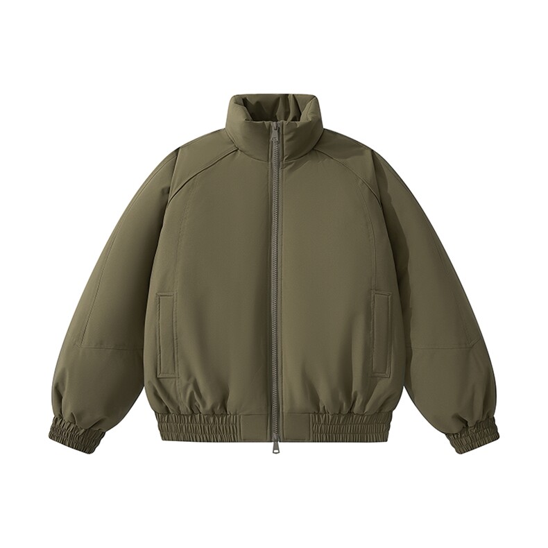 现货双拉链三防立领棉服男女美式高街飞行夹克宽松加厚棉衣冬，男装夹克，电商A486