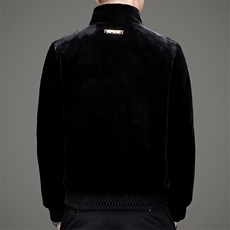 男士2023冬季新款休闲立领外套金貂绒夹克宽松保暖MSNAGM661-P225，男装夹克，电商B212（原钱塘6029）