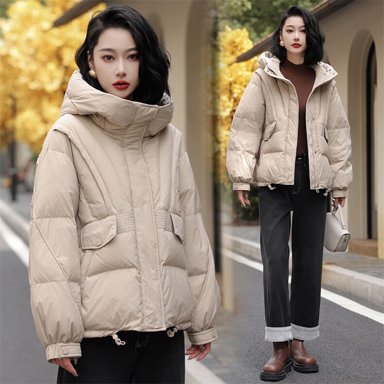 YGYL2024冬季新款现货韩版时尚连帽90绒羽绒服,女装羽绒服,阳光伊恋