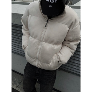 24秋冬新款潮麂皮绒立领纯色保暖棉衣外套Y81-P108图片