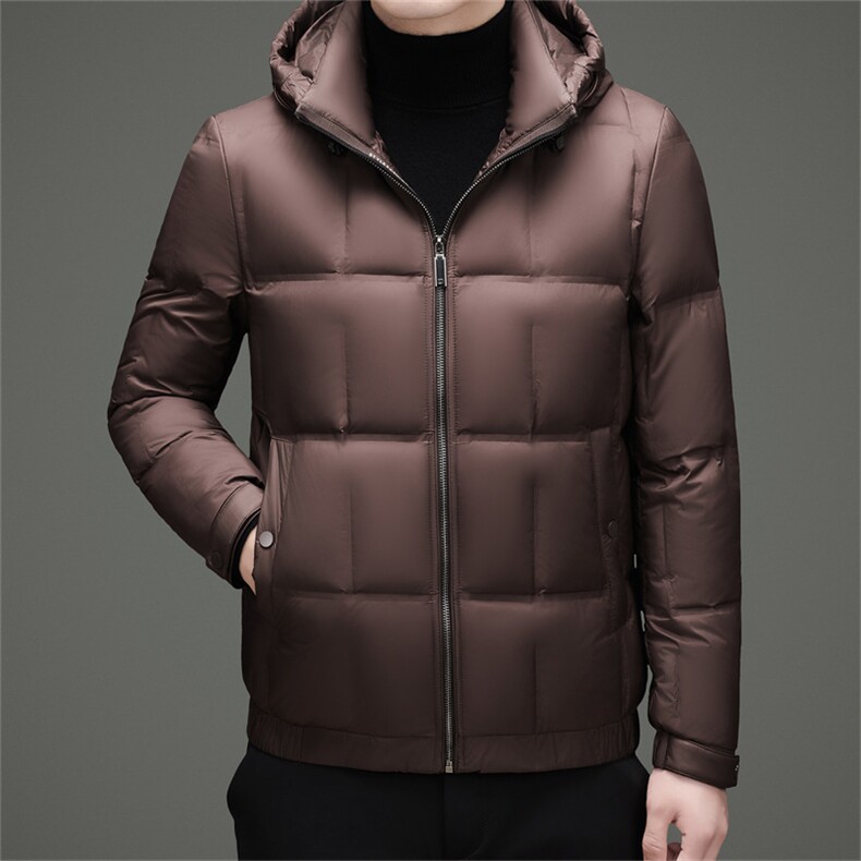 主推冬款新标90绒子白鸭绒羽绒服外套中年男加厚羽绒服夹克图片