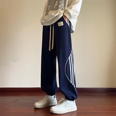 ！2025春季新款男士织带卫裤百搭休闲运动裤WK2037P55控88，男装休闲裤，电商B220