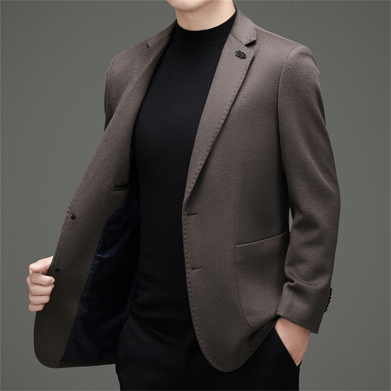 【罗蒙专版】主推高端男装手工全绵羊毛双面呢西服外套,男装西服,钱塘723