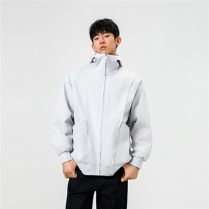 可二开拉链装饰解构大码M-5XL夹克男聚酯纤维JK78092P69控108图片