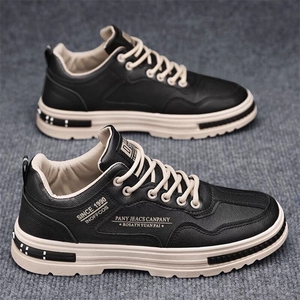 X3391-P90男鞋秋季新款透气小白鞋男款潮百搭厚底运动鞋休闲板鞋图片