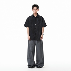 扎染短袖衬衫男士夏季薄款美式工装休闲上衣女X64165-TP3559，男装T恤，电商A102