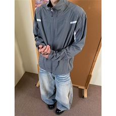 户外拼接立领冲锋防晒外套男夏季美式运动夹克JK121-P57，男装防晒衣，星座208-5