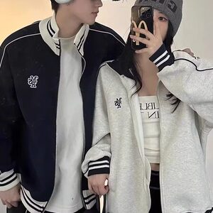 美式撞色棒球服外套男女秋冬新款卫衣休闲宽松上衣YSDL-A1081/P62图片