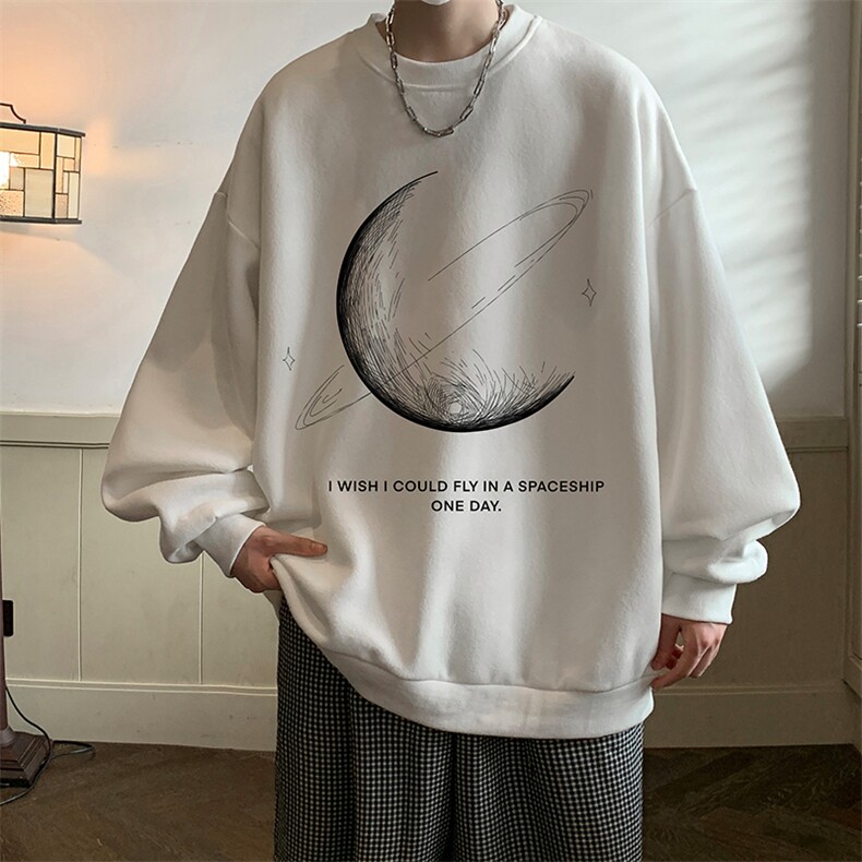cityboy日系卫衣男款春秋季学生帅气休闲重磅潮牌大码圆领上衣服图片