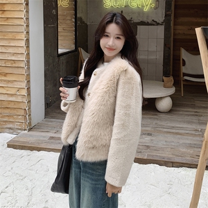 现货 2025新款仿皮草外套气质毛绒女外套2C212-G12-P175-K258图片