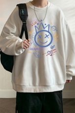 圆领卫衣男大码加厚加绒长袖t恤男S6180-P28加绒款-P33，男装卫衣，电商A040