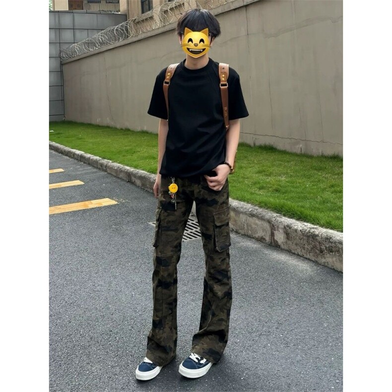 1014-1-KZ6008-P45美式高街迷彩牛仔裤男款夏季图片