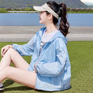 防晒衣女款夏季2025新款透气外穿薄款洋气大码小个子防晒服短外套图片