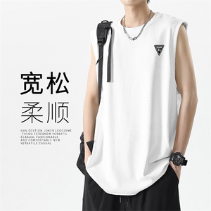 夏季显瘦无袖t恤薄款宽松冰丝速干宽松柔顺TT382-特批3459,收腰牛仔搭配图片