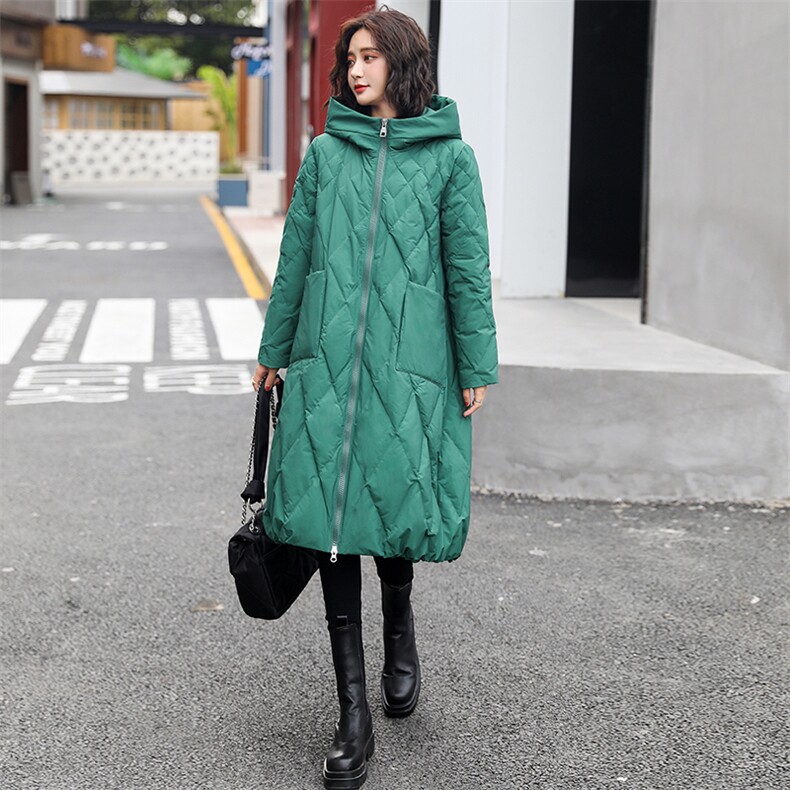 棉衣女2021年新款冬季中长款过膝韩版宽松面包服羽绒棉服,女装棉衣/棉服,海爱依仁
