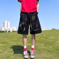 特批P32无差价夏季彩色涂鸦多巴胺穿搭男大码复古休闲短裤DK5889，男装休闲裤，电商A001