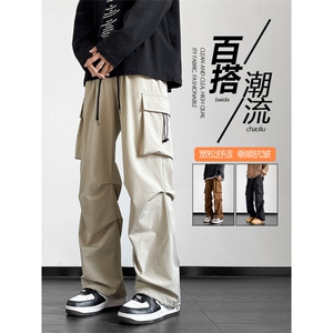 美式工装裤男士秋冬款宽松直筒阔腿男款休闲裤子 K210-特批35图片