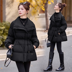 现货，2025新款羽绒服女冬季中长款面包服时尚宽松加厚外套潮图片