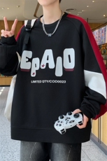 秋款潮流时尚男生长袖t恤印花衣服男港风圆领卫衣A436-215-P48，男装T恤，电商A436