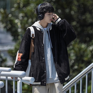 新款男灯芯绒面料百搭设计感cityboy风针织外套WT2407-P85控138图片