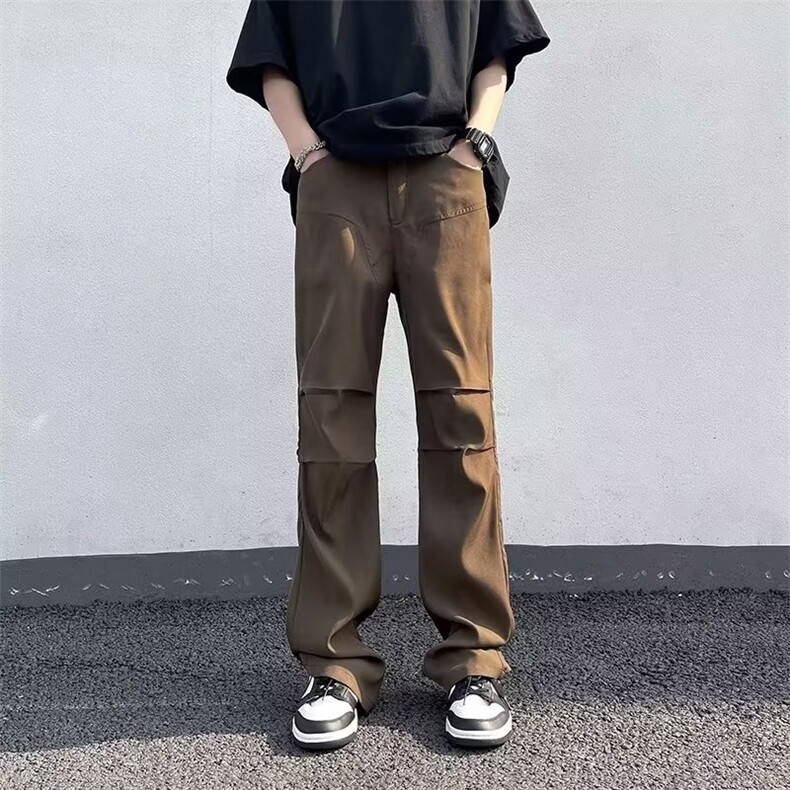 时尚休闲小西裤男美式潮牌垂感宽松直筒炸街高级感BK302-P40,男装休闲裤,星座1109-3