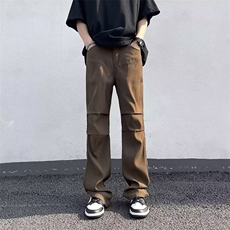 时尚休闲小西裤男美式潮牌垂感宽松直筒炸街高级感BK302-P40，男装休闲裤，星座1109-3