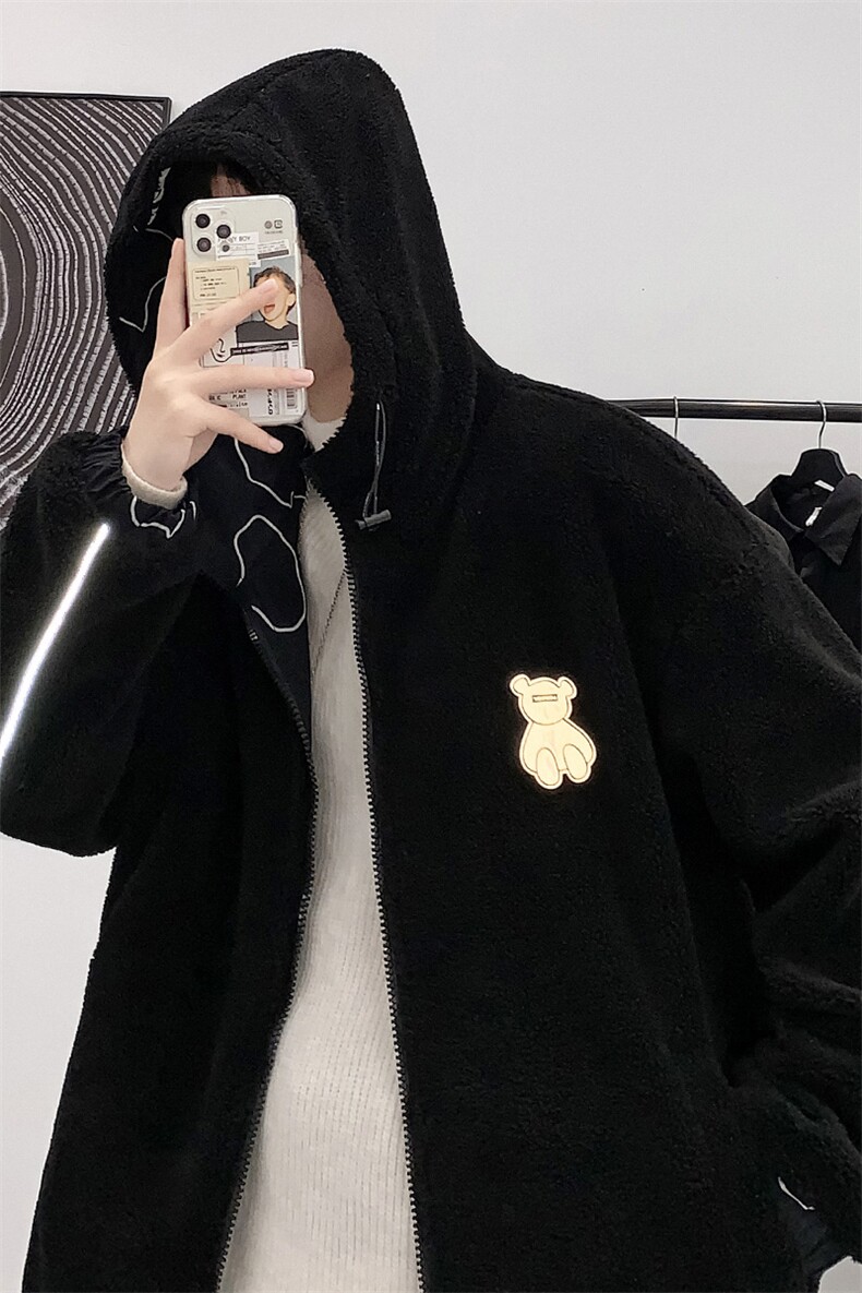 冬季青少年羊羔绒加厚棉衣宽松两面穿外套男女8830-P115控价138,男装棉衣,电商A441-1