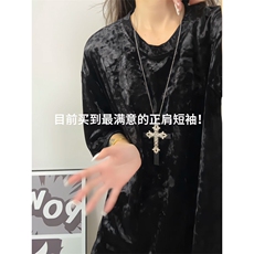 XZ809A/DX262/特P19/控38高级感钻石绒圆领短袖T恤，男装T恤，星座809A(原222-1)