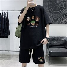 ！2023夏季潮牌男士短袖T恤套装学生一套衣服TZH07P50，男装T恤，电商B220