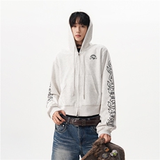 【现货】XZ1218WT8003特价P50美式潮流个性印花卫衣外套，女装短外套，星座1218（原611-3）