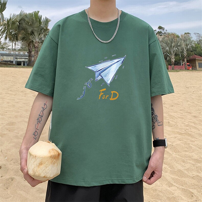 短袖男t恤纯棉夏季宽松2025新款打底衫百搭青少年体恤潮TX416-P25,男装T恤,星座505-3