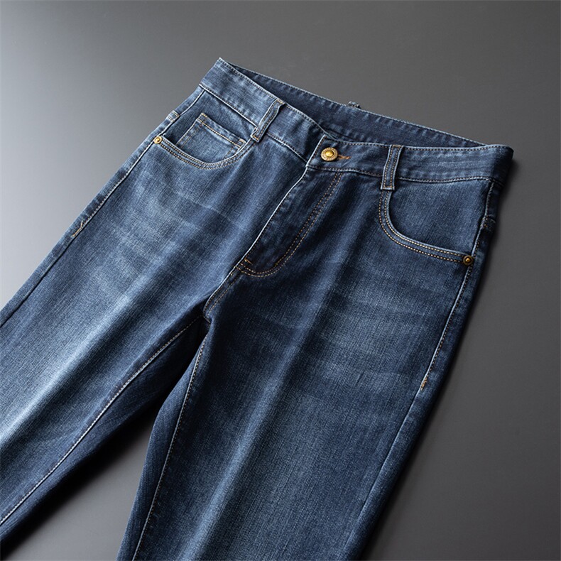 D2201男士2022年秋季新款牛仔裤长裤男装裤子修身直筒休闲弹力P93,男装牛仔裤,电商B360
