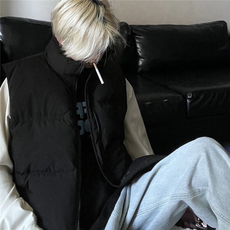 冬季羽绒马甲光板纯色休闲加厚保暖男女同款B7604-P100【特价】图片