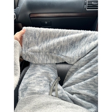 聚酯纤维YK86037-常规P35加绒P50慵懒风马海毛针织裤，男装休闲裤，电商A086-1