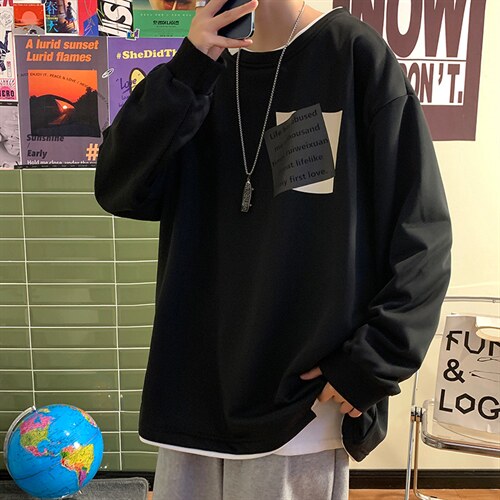 7XL-M码长袖卫衣男2023春季新款港风大码宽松潮上衣加肥加大码,男装卫衣,钱塘717(原712)