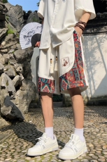 短裤男夏季美式复古拼接五分裤潮牌宽松大码XZ102B-1DK2409P35，男装牛仔裤，星座102B-1