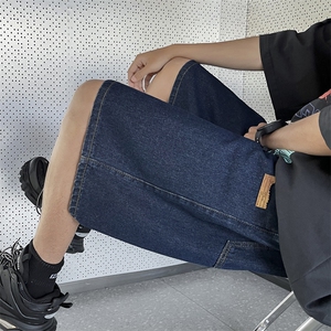 牛仔短裤男士外穿ins潮流五分裤宽松百搭休闲裤子 DK851特批34图片