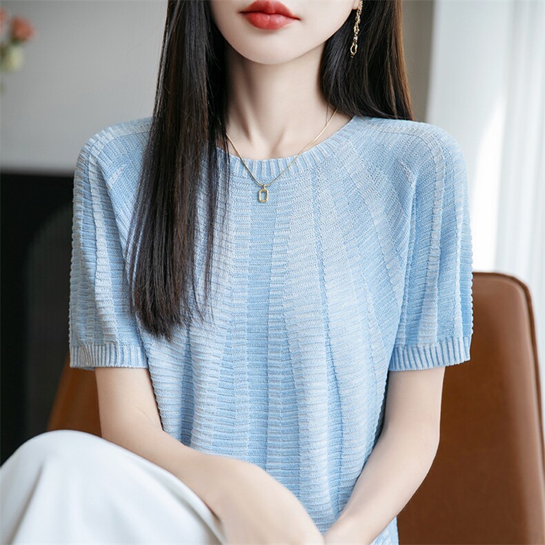 短袖T恤女士2025早春新款小个子修身短款高腰上衣夏,女装T恤,菲奥羊绒