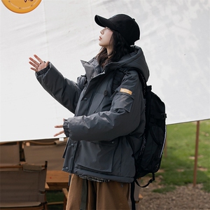 外27-2GANYOU日系工装拉链连帽加厚棉服MY05-P215