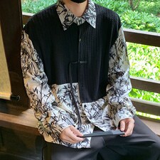 2026新中式长袖套装TZ88797P90衬衫CS88799P45控78裤子88798P45控，男装衬衫，星座227-7