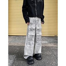 美式街头工装牛仔裤男直筒宽松欧美高街vibe风长裤子N884-P60，男装牛仔裤，星座308B-2