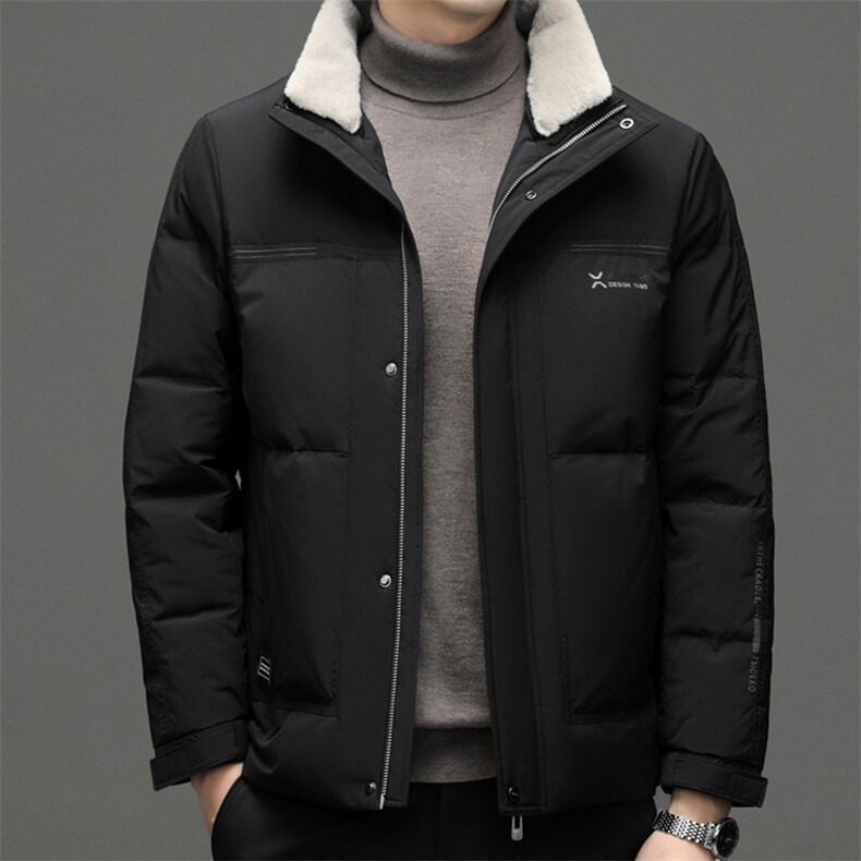DF22607钱塘2020-2冬季厚款商务休闲立领中年男士羽绒服P260,男装羽绒服,钱塘207-2