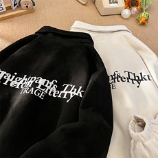 金属LOGO美式夹克衫潮男外套麂皮棒球服休闲冲锋衣6010-P60-控108，男装夹克，星座207