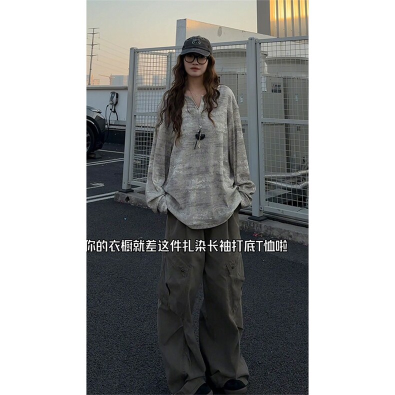 防晒皮肤衣C6079-TP3558男女可穿慵懒垂感V领休闲宽松上衣,男装卫衣,电商A102