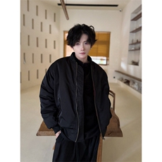 1506-1/MS50131/P84紫红色棉服男女双面穿飞行夹克立领丝绒棒球服，男装夹克，星座1506-1