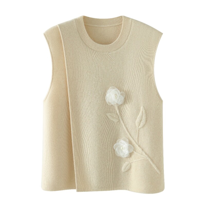 35%羊绒衫针织马甲女宽松慵懒无袖毛衣坎肩背心，女装马甲，更慕羊绒